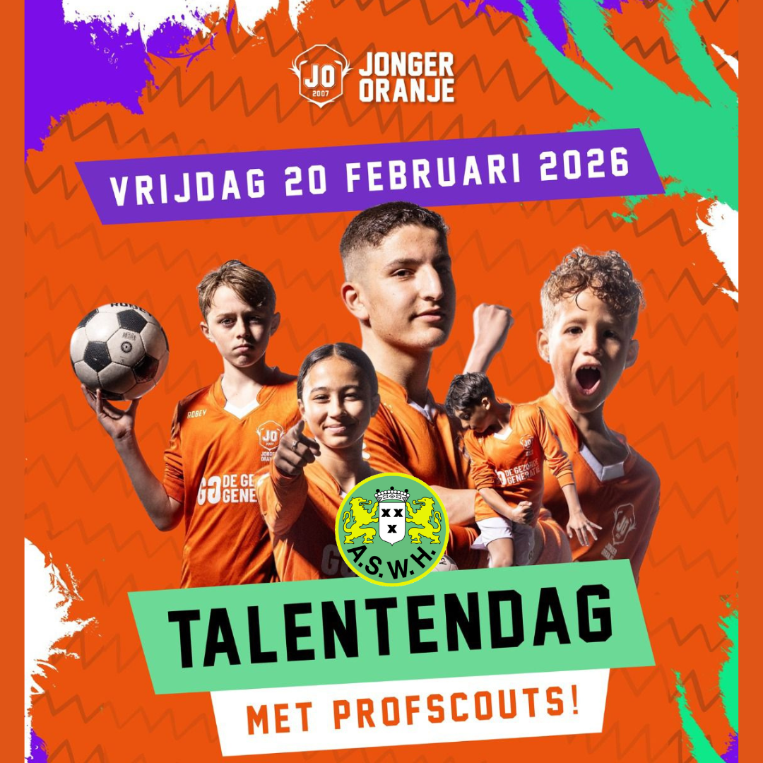 Jonger Oranje Talentendag komt naar ASWH!