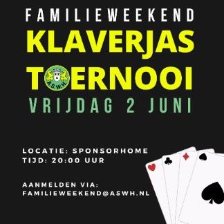 Klaverjassen tijdens het Familieweekend